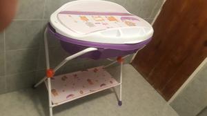 Bañera De Bebe Con Cambiador, Pedestal Esponja