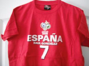 Camiseta Fútbol España Talla 14 Franela Algodon Niño