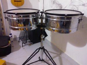 Timbales Pearl Primero Pro Acero Edicion Esp 14 Y 15