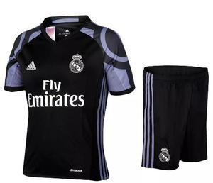 Uniforme Negro Real Madrid Tercera Equipacion  Niños