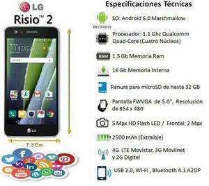 Nuevo Lg Risio 2 Android 6.0 Quad Core 16gb 1.5 Ram 4g Lte