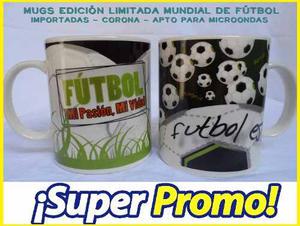 Tazas Edición Fútbol Mundial - Mugs Corona Aptos Para