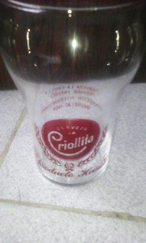 Vaso Cervecero Cerveza La Criollita Raro Y Escaso Antiguo