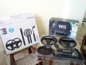 Nintendo Wii Sports Con Los Controles Adicionales De Deporte