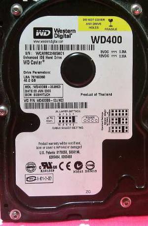 Disco Duro Western Digital 40 Gb Ide Reparar O Repuesto