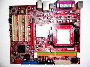 Tarjeta Madre Pc Msin (k9mm-v) + Procesador Amd Sempron.