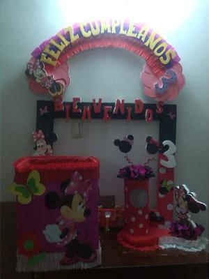 Combo De Piñata 3d, Chupetera De Minnie Mouse