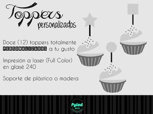 Toppers Personalizados Para Dulces O Cupcakes (docena)