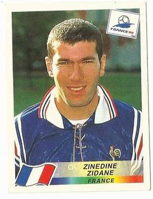 Barajita Panini Calcomania Zinedine Zidane Francia 