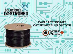 Cable Utp Cat5e Bobina 305 Metros Para Exteriores Wireplus+