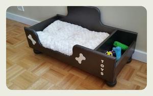 Cama En Madera Personalizada Para Perros