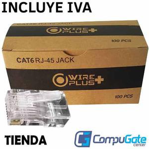 Conector De Red Rj45 Cat6 Caja 100 Unidades Alta Calidad