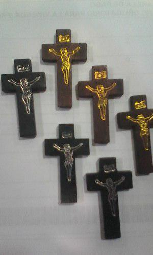 Cruces En Madera Para Rosarios En Marrón Y Negro