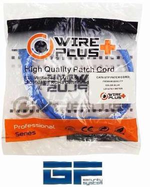 Patch Cord Wireplus+ 2 Metros Color Azul Cat6 Certificado
