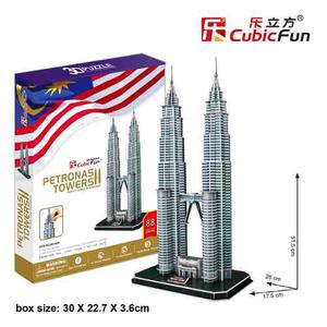 Rompecabezas 3d Cubic Fun Petronas Towers Mc084h