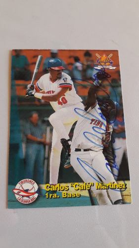 Ub Autografo Barajita Carlos Martinez Line Up Tiburones 97