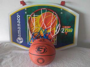 Kit Combo Basketball Tamanaco Con Balon #3,malla Y Tablero