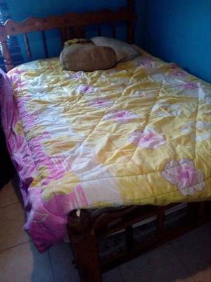 Cama Matrimonial Con Colchon Como Nuevo