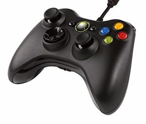 Control Xbox 360 Alambricos Negros Como Nuevo