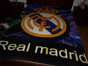 Cubre Cama Individual De Piel De Durazno Del Real Madrid