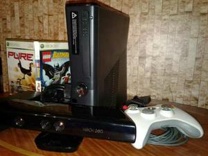 Xbox 360 Slim 4gb Con Kinect + 4 Juegos Y Teclado Como Nuevo