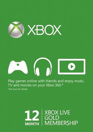 Xbox Live Gold 12 Meses