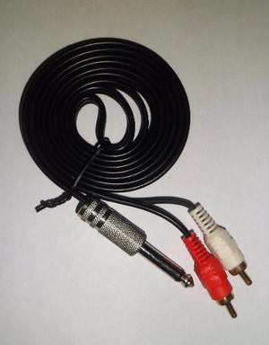 Cable Rca A Plug 1/4 Mono 1.5 Mts