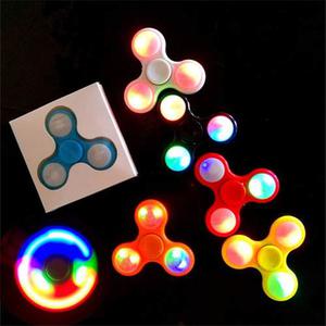 Fidget Spinner 3 Luces Led Anti Estress Y Anciedad Luz