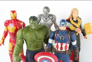 Figuras Juguetes Avengers, Capitan America, Hulk, Spiderman