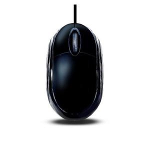 Mouse Optico Usb Ergonómico Negro Con Luz Led - Gtia