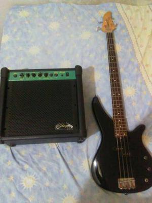 Bajo Eléctrico Yamaha Erb070, Amplificador Stagg Y Paral