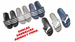 Cholas adidas Y Puma Sandalias 3 Colores Tallas 37 A 45