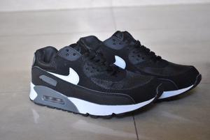 Kp3 Zapatos Nike Air Max 90 Negro / Blanco Para Niños 