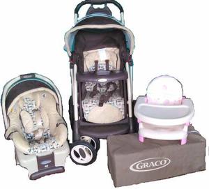 Combo Coche,corral Y Porta Bebe Graco Sistema De Viaje