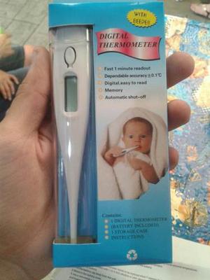 Termometro Digital Lcd Bebé Incluye Pila Y Estuche. Nuevos