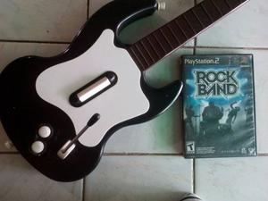 Guitarra Playstation 2 + Juego Original Rock Band