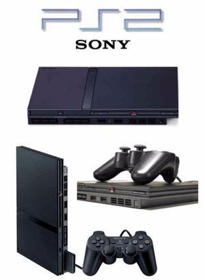 Playstation 2 Poco Uso. Dos Controles Y Chispiado