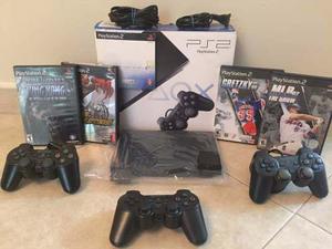 Playstation 2 Slim /juegos Originales + Chipeado/3 Controles