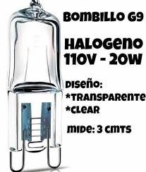 Bombillo G9 De Halogeno 20w 40w 60w