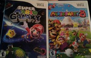 Super Mario Galaxy Y Marioparty 8 Wii Originales