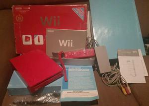 ¡click! Original! Nintendo Wii Red Edition Perfecto