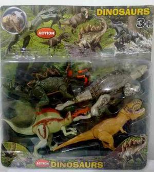 Dinosaurios Set De 4 Piezas, Nuevo