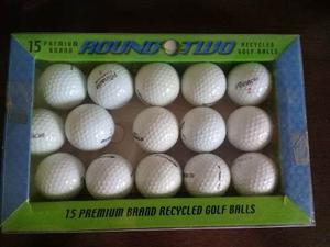 Pelotas De Golf, 15 Premium Brand Recycled Golf Balls