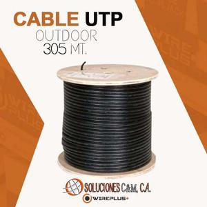 Cable Utp Outdoor Cat 5e 305 Mts Wireplus 70% Cobre