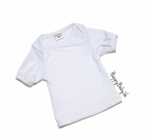 Camiseta Bebé Franela Blanca Negro Algodón