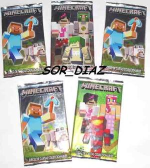 5 Paquetes De Barajitas Tarjetas De Minecraft