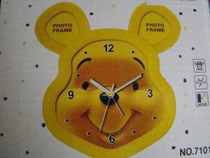 Exelente Reloj Despertador Porta Retratos Winnie Pooh