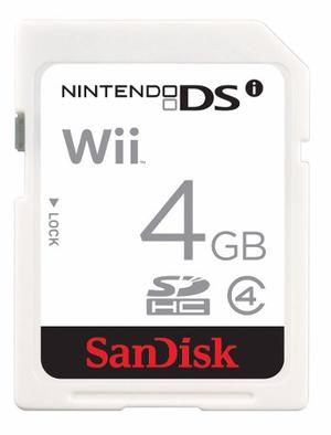 Tarjeta Sdhc Sandisk Nintendo Ds - Wii 4gb Clase 4 - Nueva!!