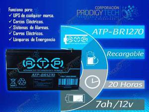 Bateria Recargable Marca Atp 12v 7ah Modelo Atp-br