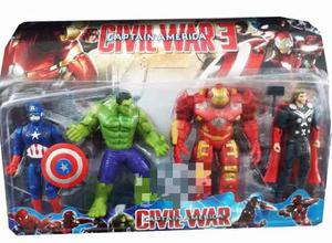 Juguete Set De 5 Vengadores Hulkbuster Iron Man Capitan